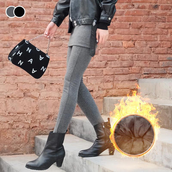 Tajta Skinna Vinter Värma Tjockna Kjol Leggings