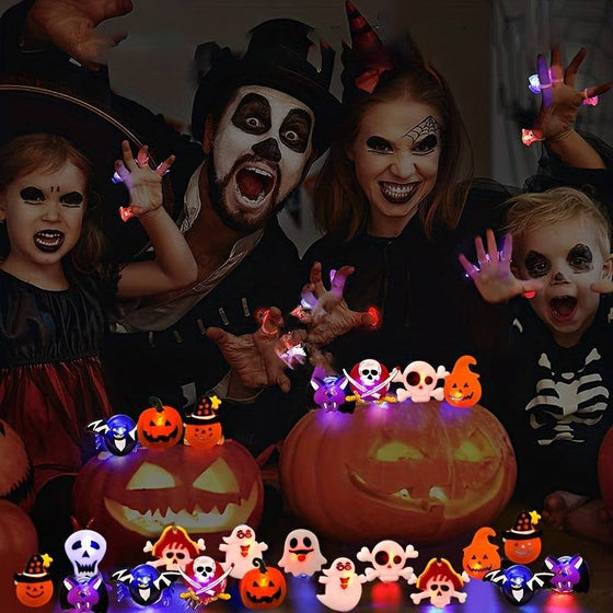 Halloween-glow ring och brosch