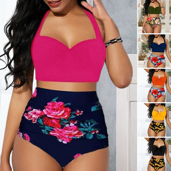 Blomstertryck bikini set