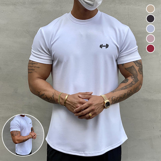 Stretching sport-t-shirt i bomull