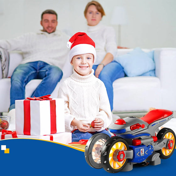 Nya elektriska motorcykeln med ljus och musik