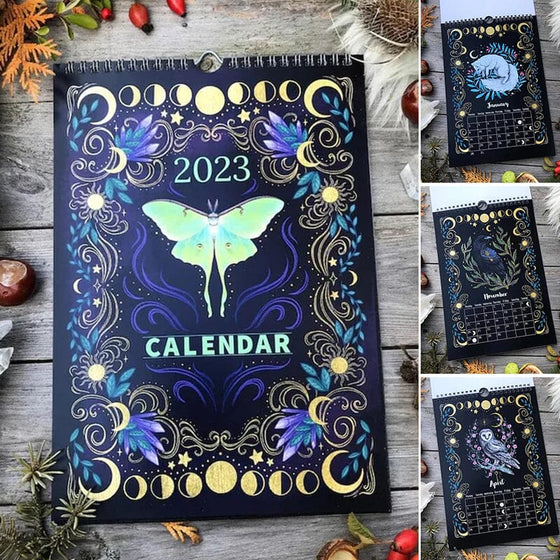 2023 Dark Forest Månkalender Mystiska djurs kalender