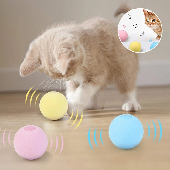 Kattleksaksboll med ljudfunktion
