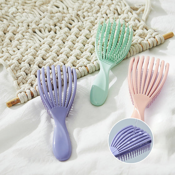 Ihålig fluffig kam för slätt hår