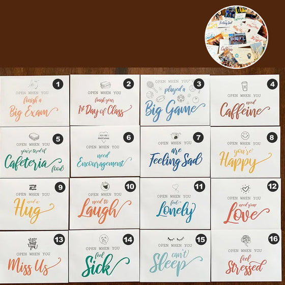 Graduationkortuppsättning (16 kuvert)