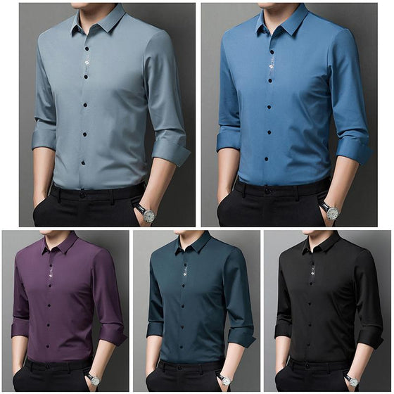 Stretchig Strykfri Anti-rynkad Skjorta