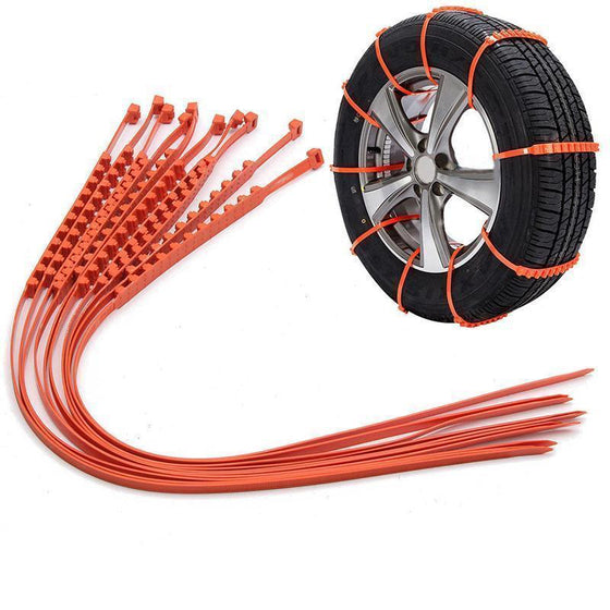 Antisladd snökedjor med dragkedja