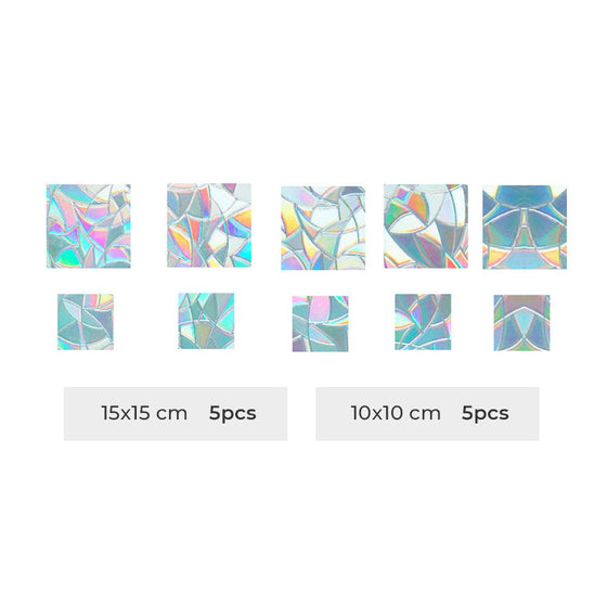 Färgglada glasklistermärken