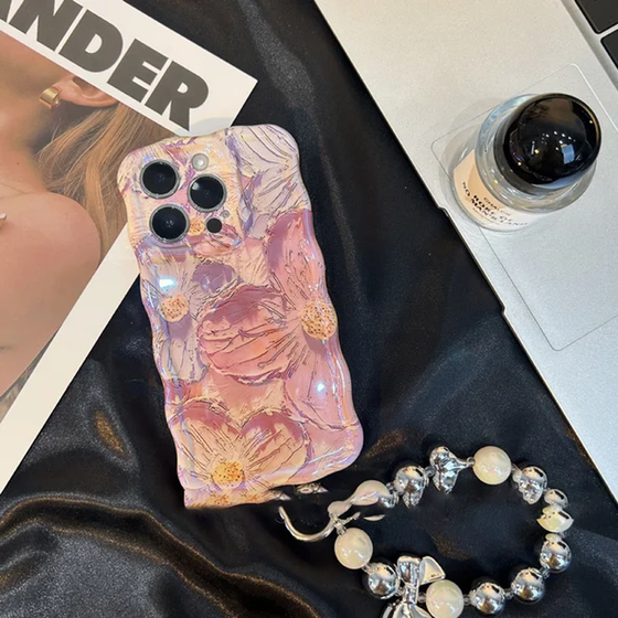 Färgglad oljemålning Iphone telefonfodral