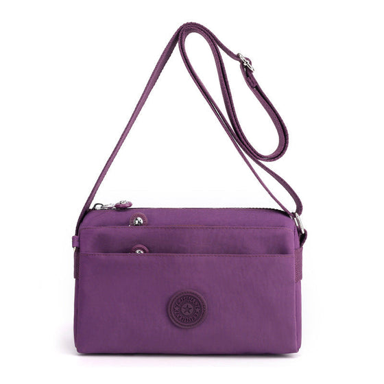 Damer casual flerlagers moderiktig nylon enkel crossbody-väska