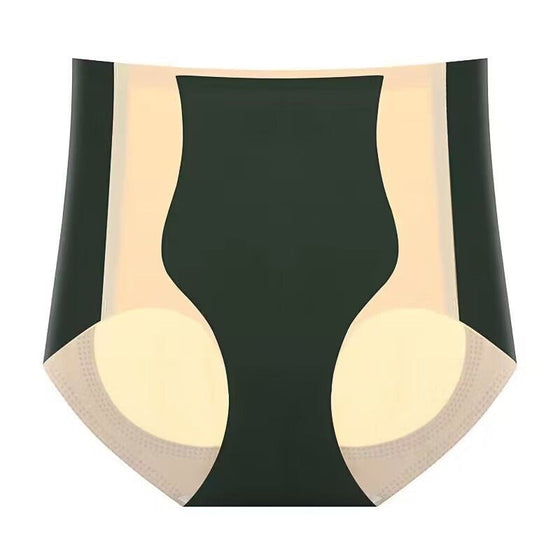 Kvinnors is-silke hög midja tummykontrollunderkläder