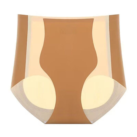 Kvinnors is-silke hög midja tummykontrollunderkläder