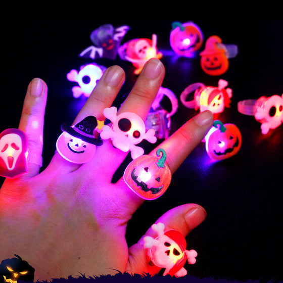 Halloween-glow ring och brosch