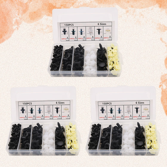 universella plastklämmor Bil (150st)