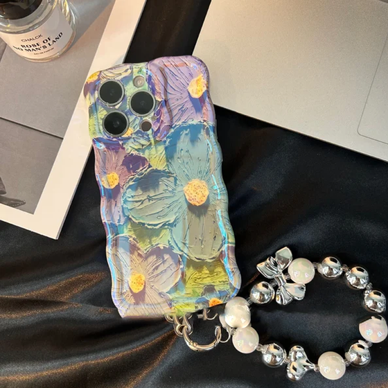 Färgglad oljemålning Iphone telefonfodral