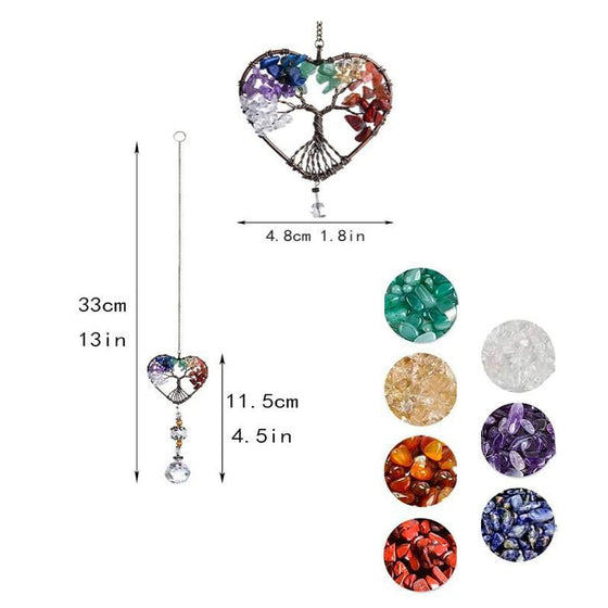 Kristall Vind Klämta Livets träd Solfångare