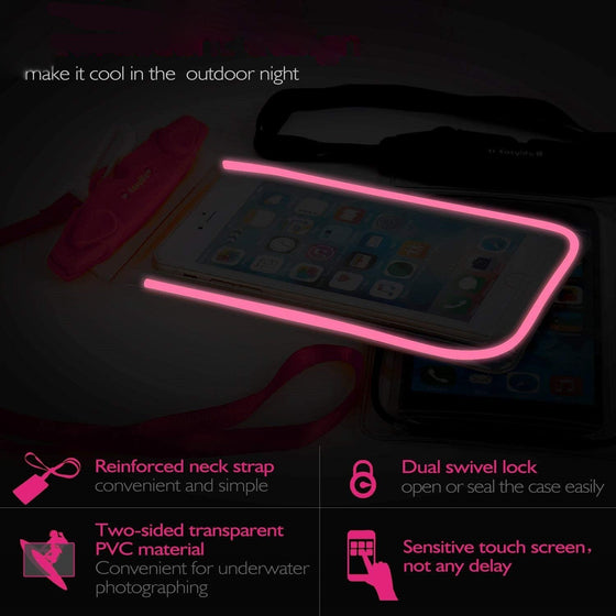 Vattentät nattljusande telefonväska