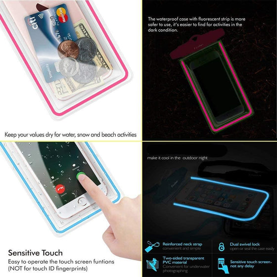 Vattentät nattljusande telefonväska